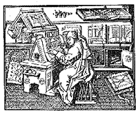 Jean Mielot in his scriptorium, 1456